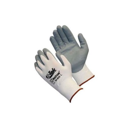 PIP PIP MaxiFoam® Foam Nitrile Coated Gloves, Gray, 1 Dozen, S 34-800/S